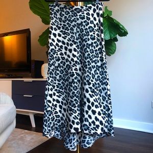 Zara Silk Cheetah Skirt
